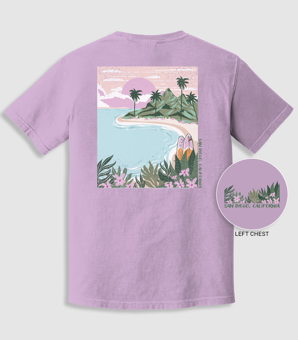 Retro Floral Coast Line