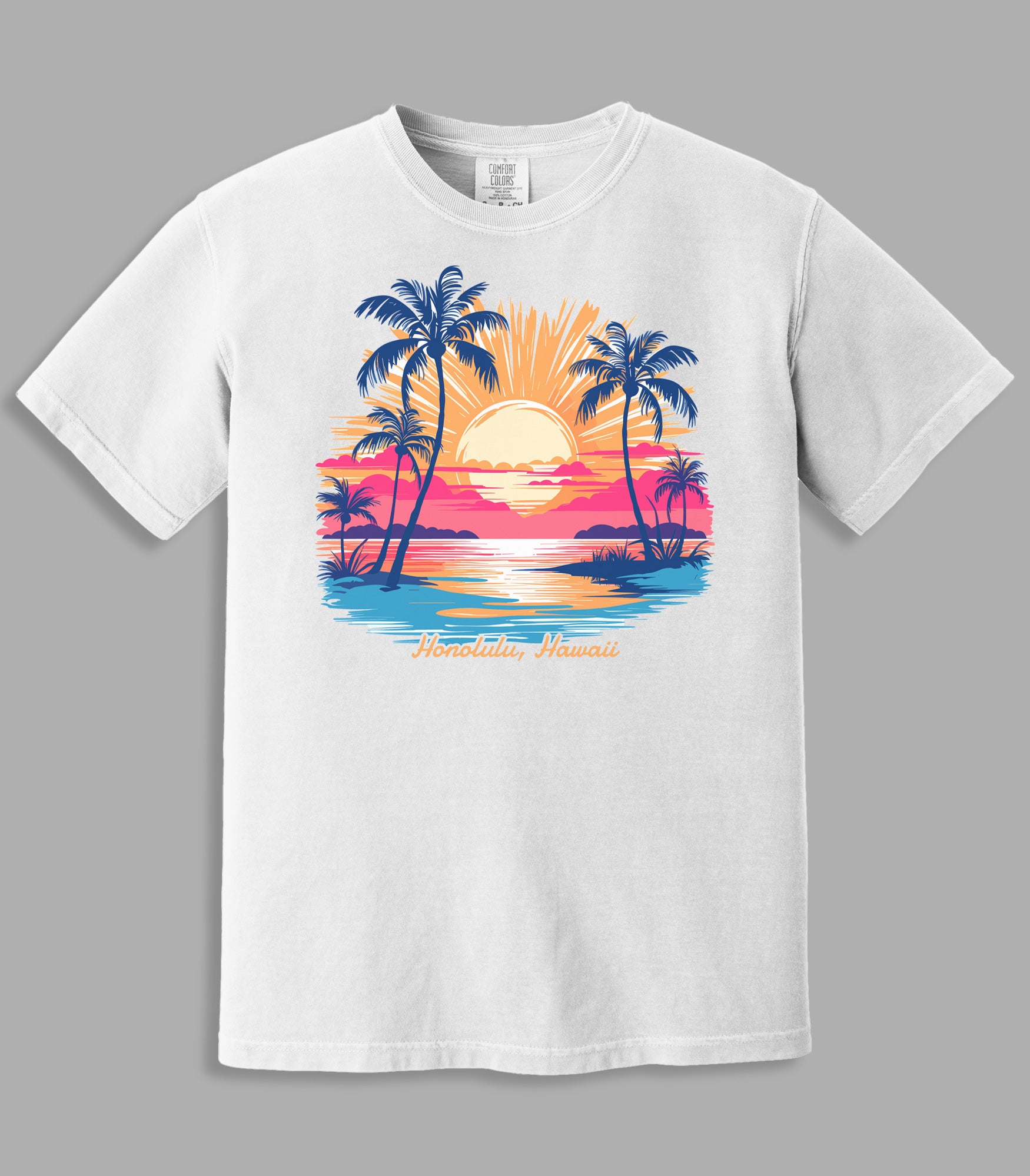 Costal Sunset Palm Trees