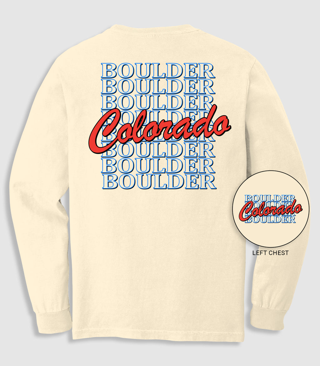 Retro Text Stack Long Sleeve