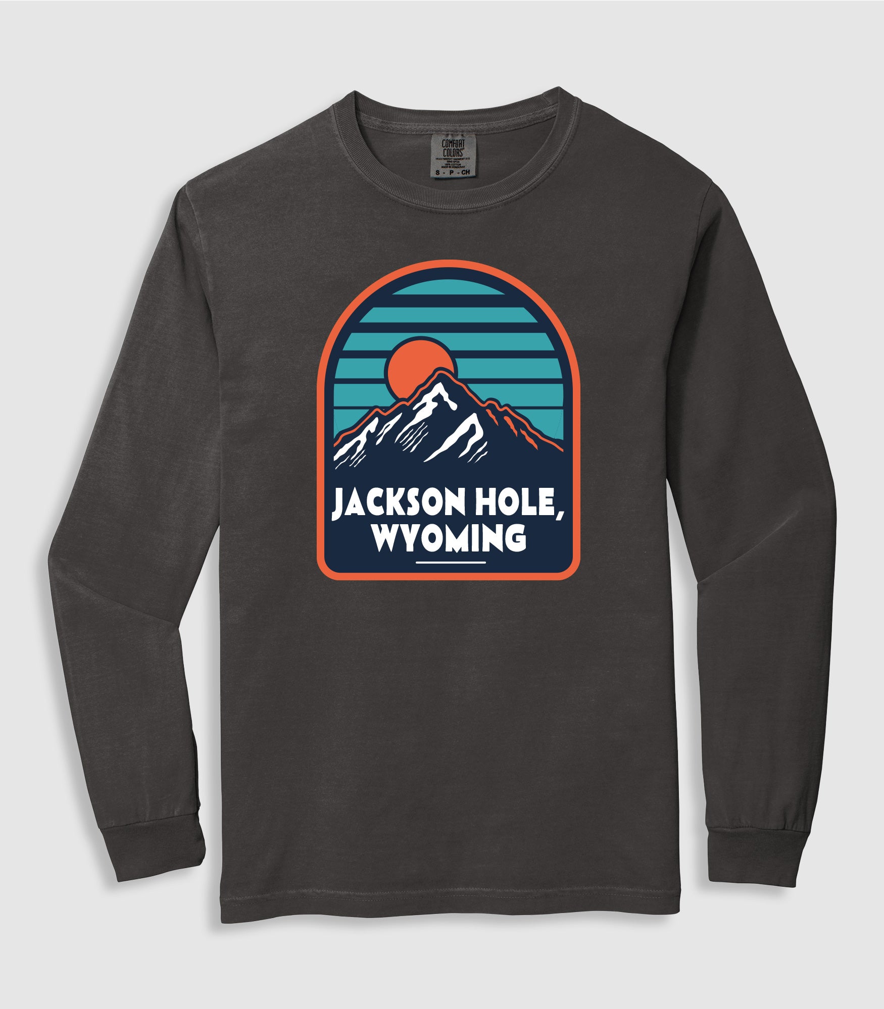 Retro Arch Mountain Sunset