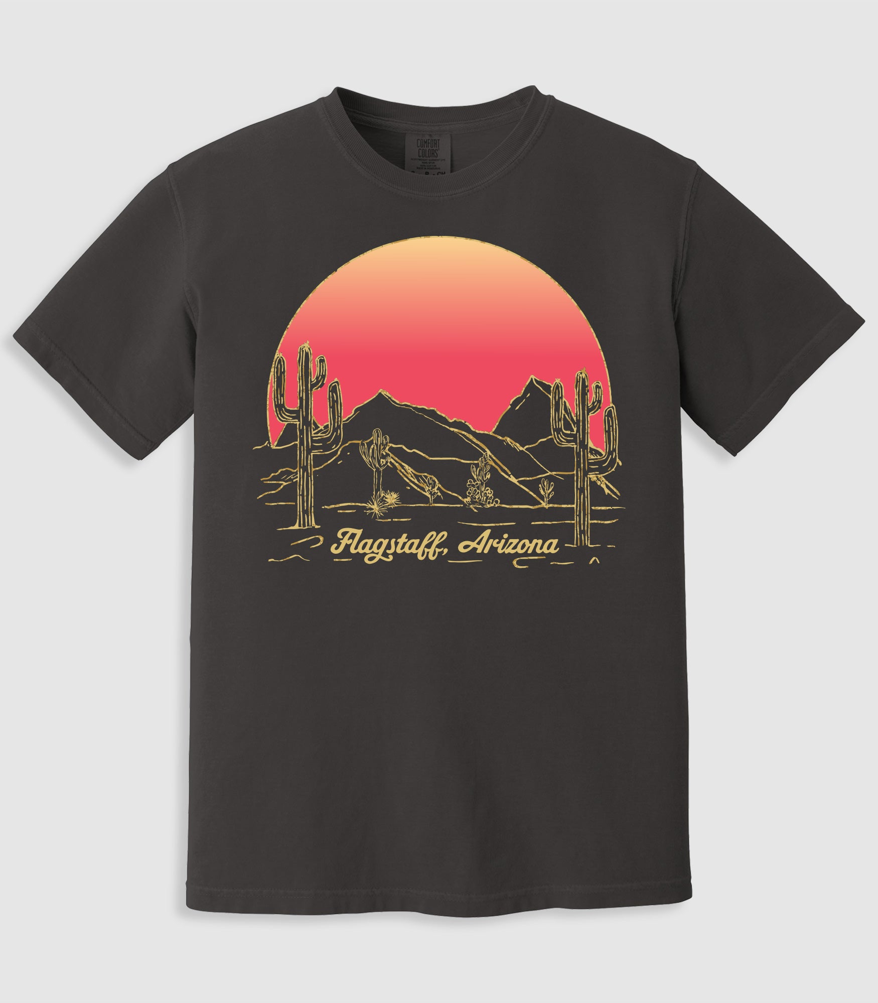 Desert Golden Neon Sunset