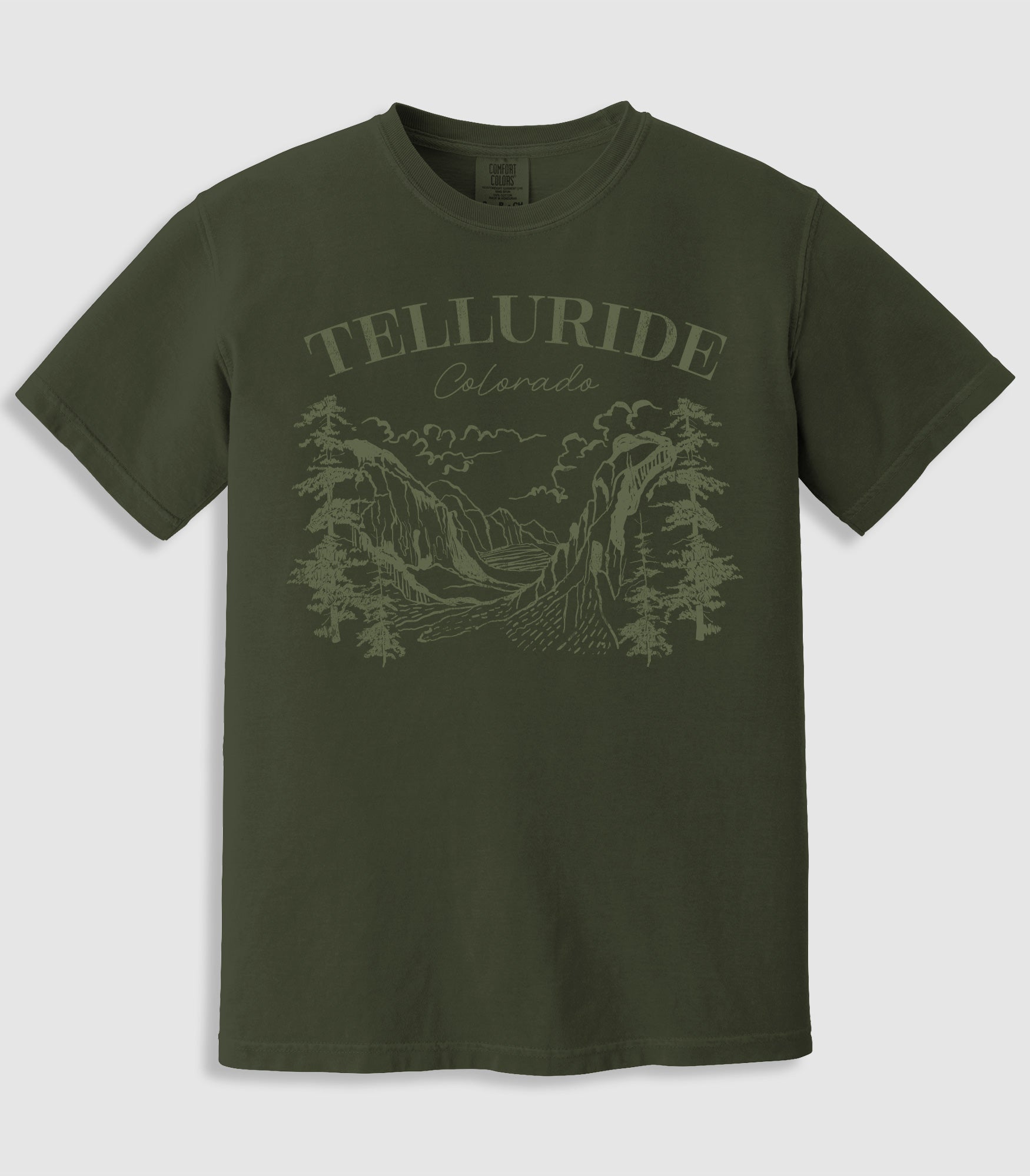 Drawn Forest Mountains Arch