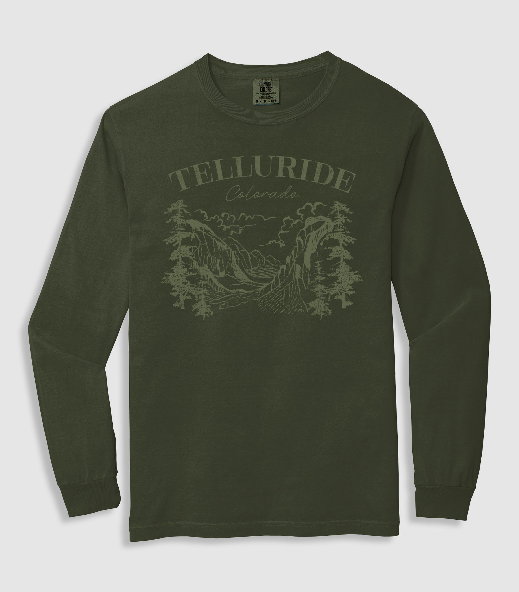 Drawn Forest Mountains Arch