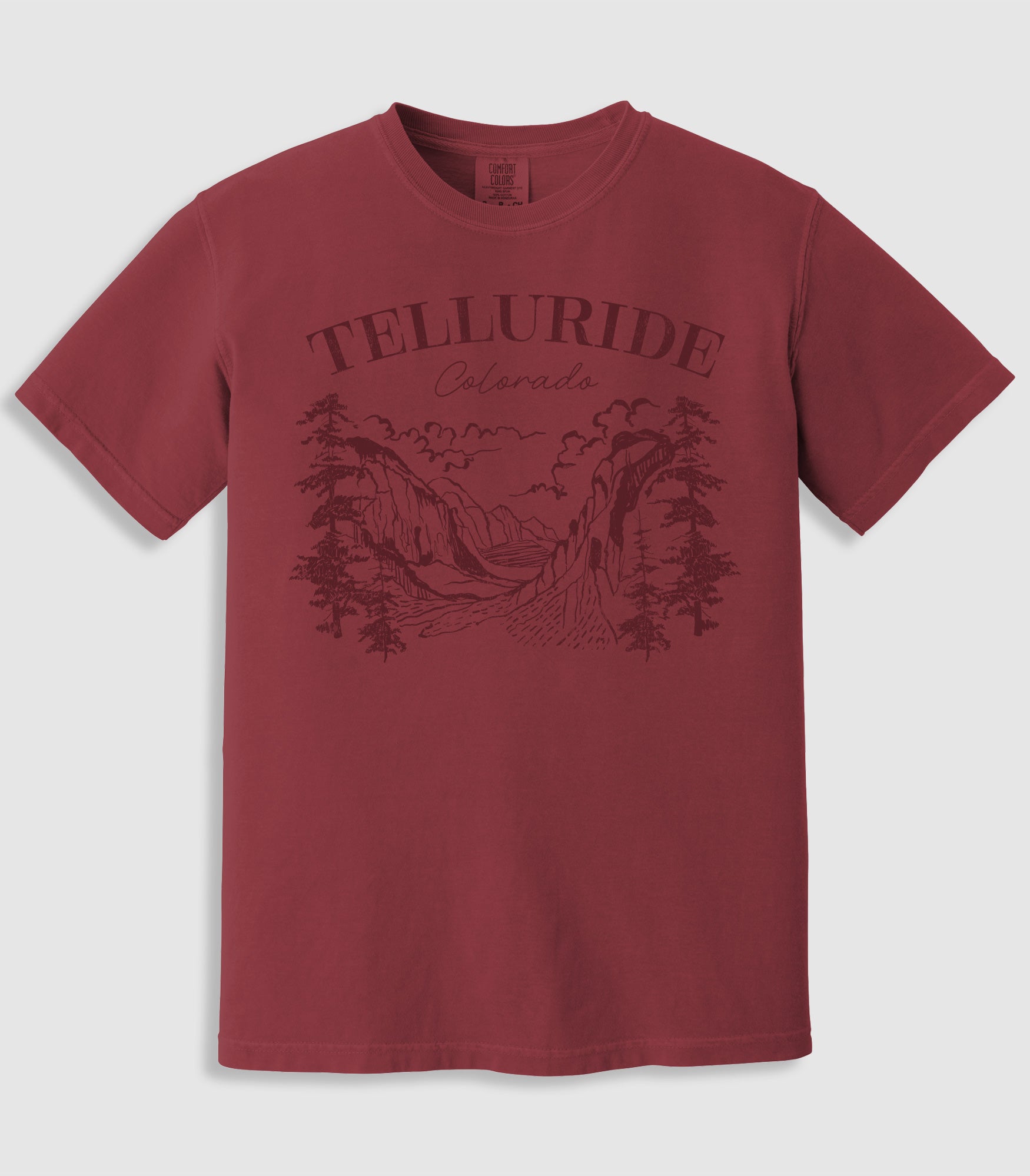 Drawn Forest Mountains Arch