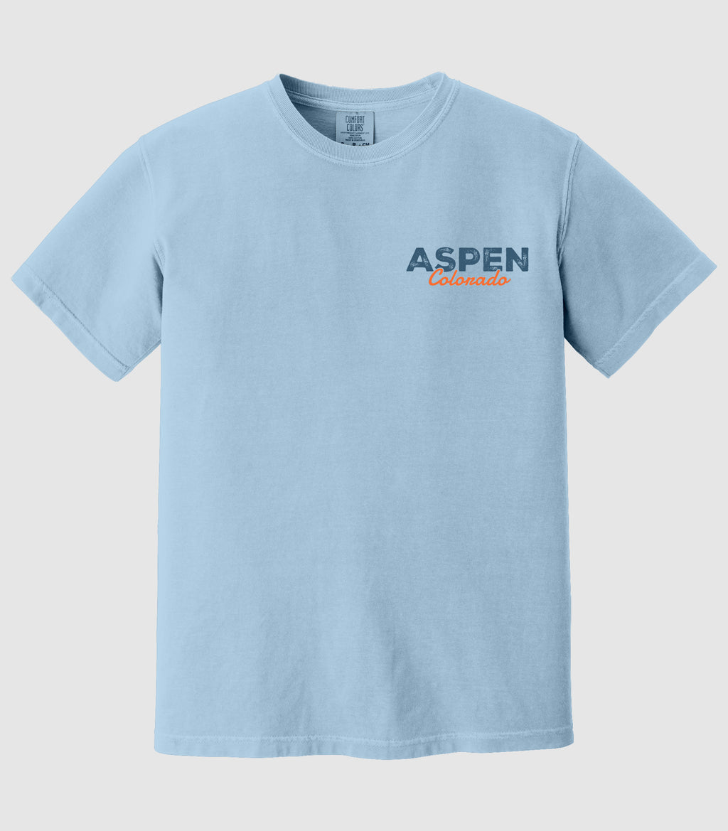 Retro Snowy Mountain Sunset