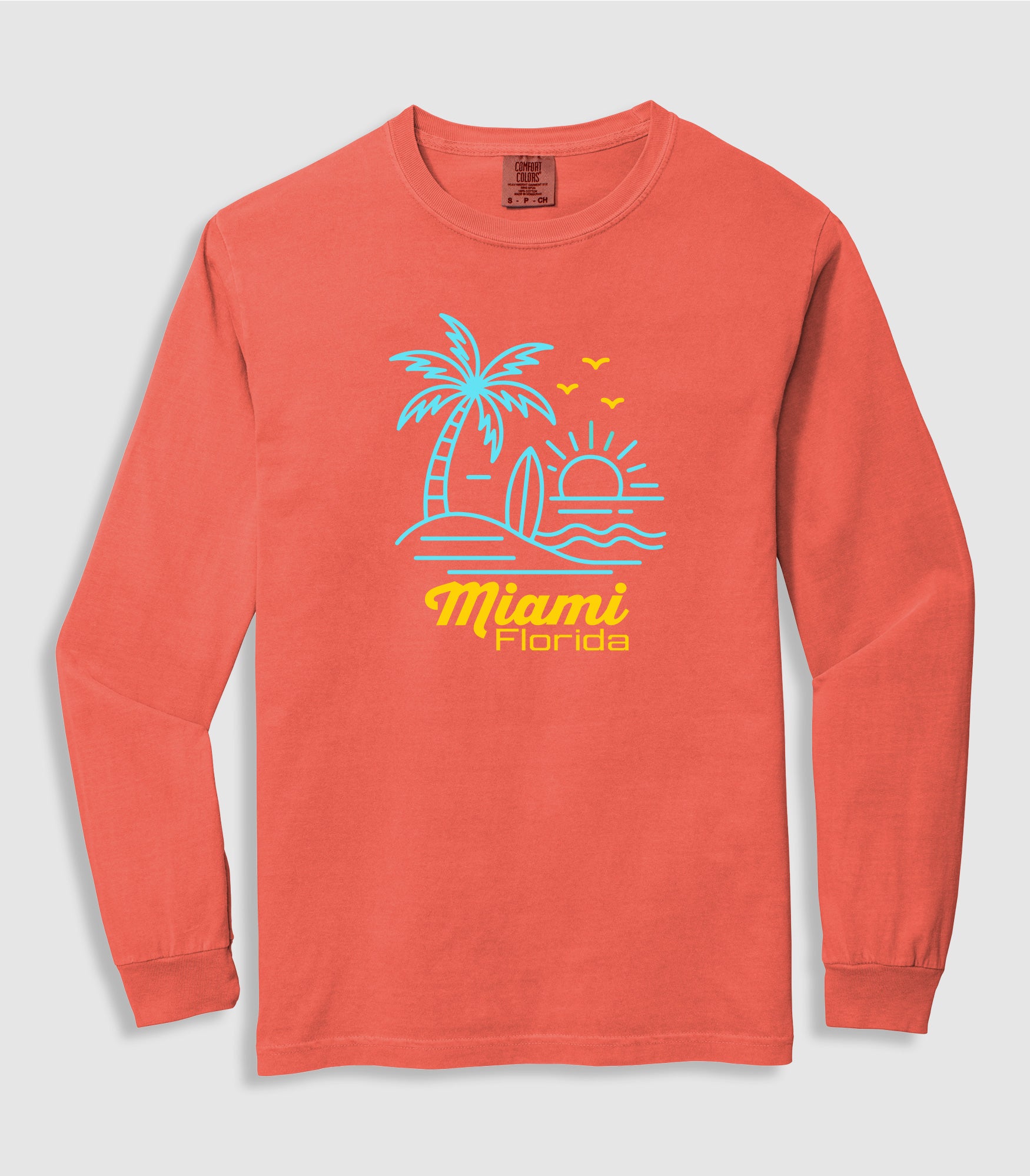 Retro Surfboard By The Shoreline