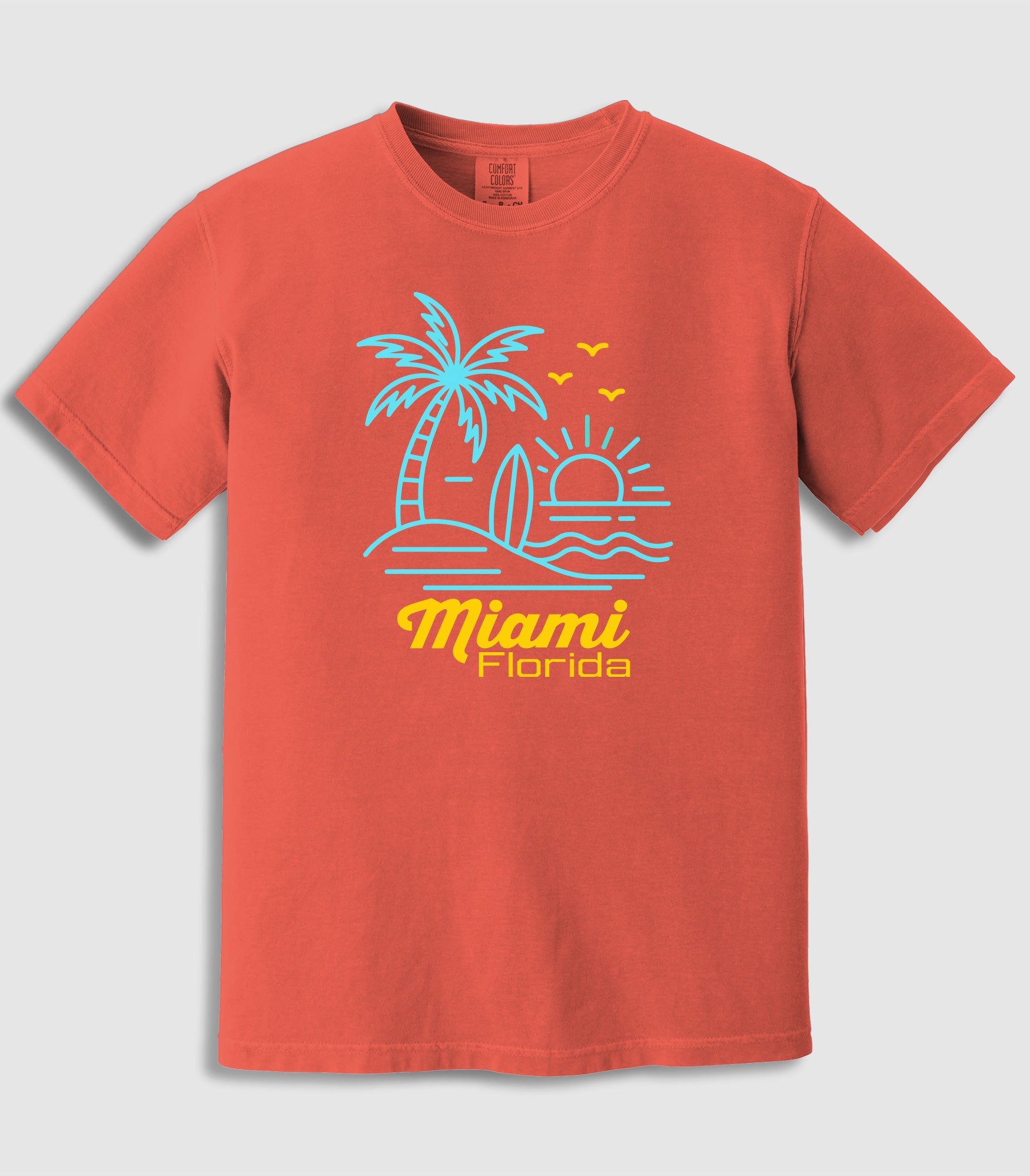 Retro Surfboard By The Shoreline